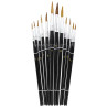 Phoenix set of 12 natural round brushes