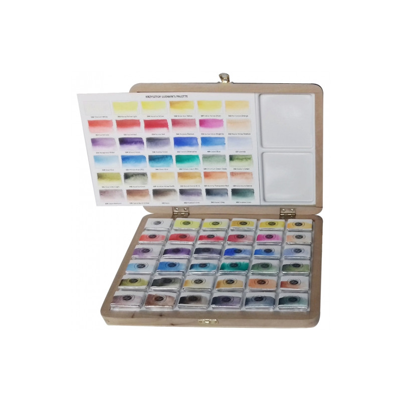 Szmal aquarius set of 36 watercolors in cubes