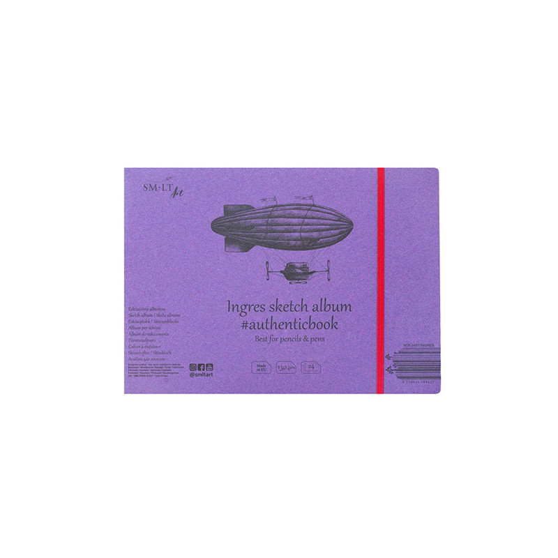SM-LT ingres sketch szkicownik szyty z gumką 175x245mm 130g 24ark - sk