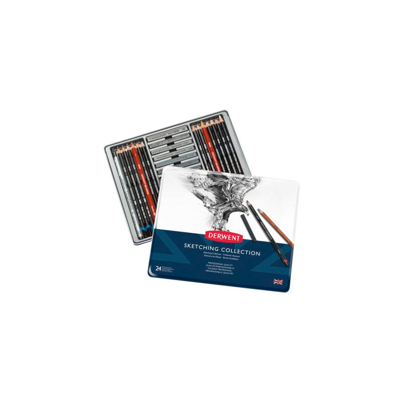 Derwent sketching collection set of 24 pieces