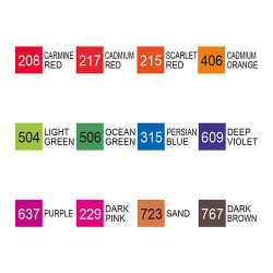 Kuretake a set of 12 kurecolor twin ws in brilliant pens - szal art -