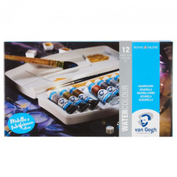 Talens van gogh set of metallic watercolors 12 x 10ml