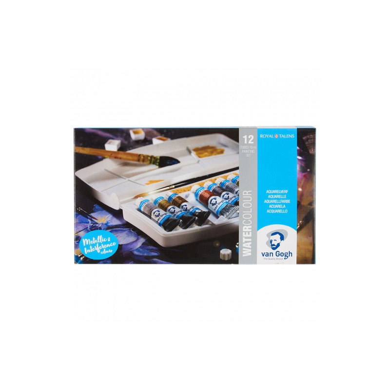 Talens van gogh set of metallic watercolors 12 x 10ml
