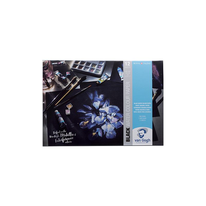 Blok Talens van gogh black watercolour paper 360g 12 sheets - szal art