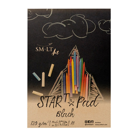 Blok SM-LT art start pad black 120g 20 arkuszy - sklep plastyczny - sz