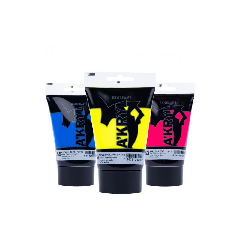Renesans akryl farby akrylowe fluorescencyjne 100ml - sklep plastyczny