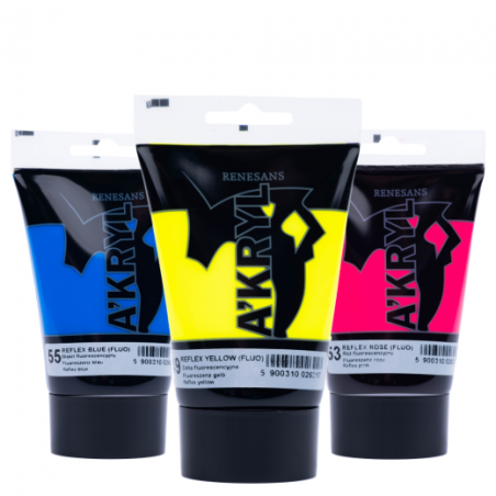 Renesans akryl farby akrylowe fluorescencyjne 100ml - sklep plastyczny