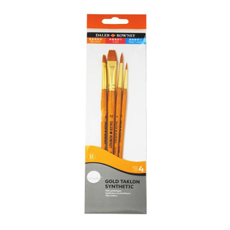 Daler Rowney set of 4 synthetic brushes