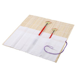 Bamboo mat with canvas 33x33cm