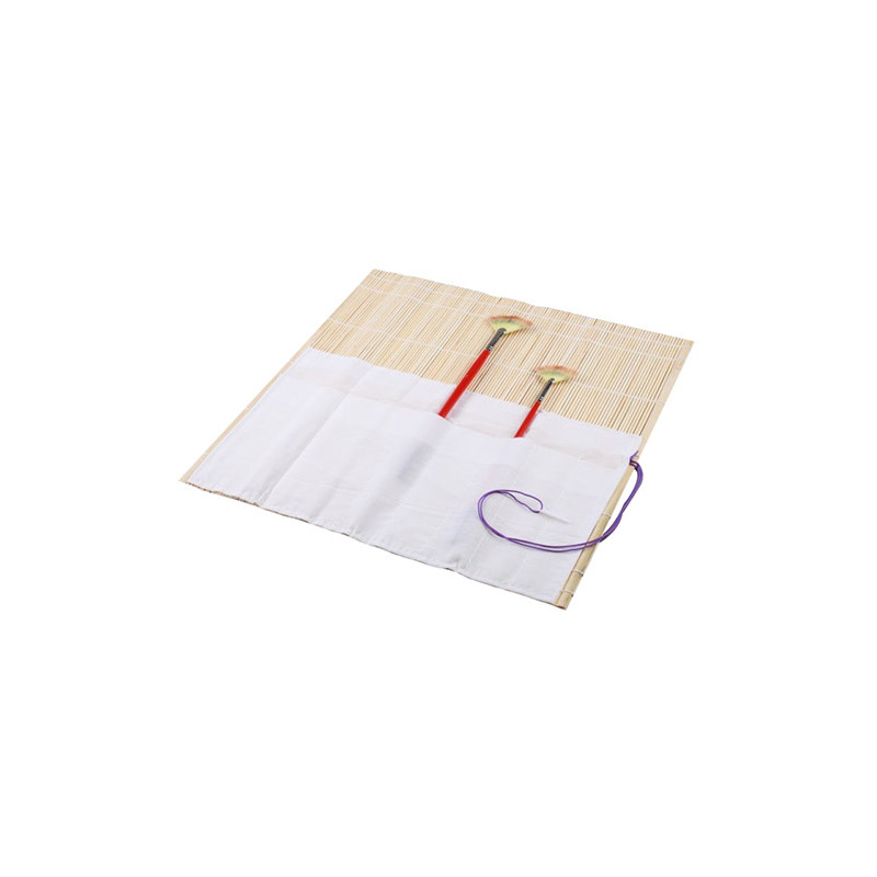 Bamboo mat with canvas 33x33cm
