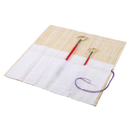 Bamboo mat with canvas 33x33cm