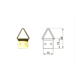 Triangular pendants for frames and canvas