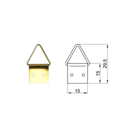 Triangular pendants for frames and canvas