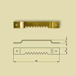Serrated bridge brackets for frames and canvas