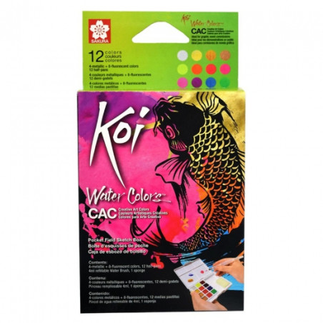 Sakura koi water colors creative art colors 12 pcs