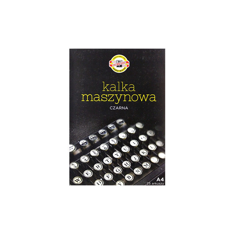 Koh-i-noor kalka maszynowa czarna A4 25 arkuszy - sklep plastyczny - s