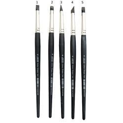 Ami color shaper hart set of 5 rubber brushes