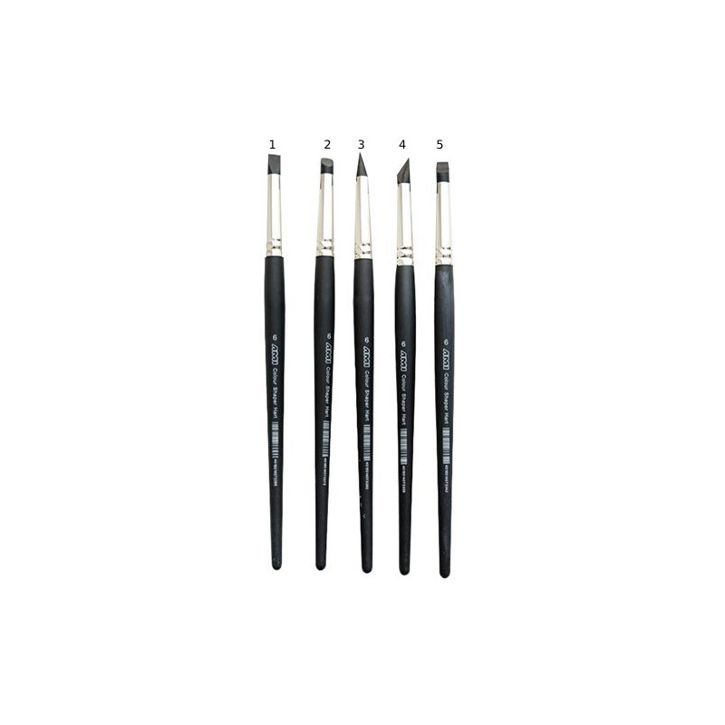 Ami color shaper hart set of 5 rubber brushes