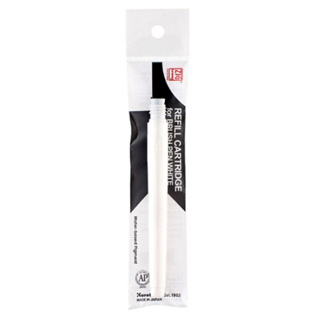 Kuretake brush pen white small refill cartridge - szal art - sklep pla