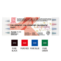 Kuretake zig calligraphy set of 4 calligraphy pens - szal art - sklep