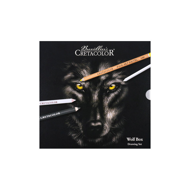 Cretacolor wolf box drawing set zestaw pasteli i węgli - sklep plastyc