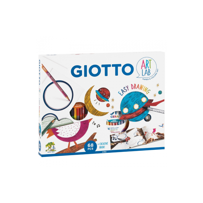 Giotto easy drawing creative set containing 68 elements