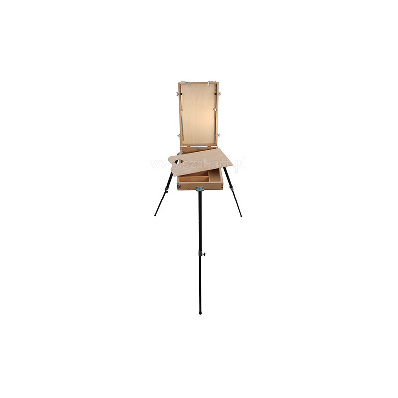 Outdoor easel canaletto - wooden case, metal legs - skle