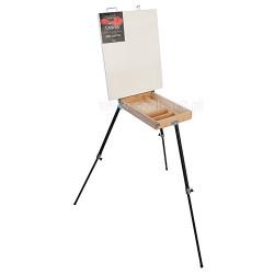 Outdoor easel canaletto - wooden case, metal legs - skle