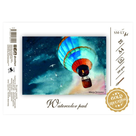 Blok SM-LT watercolor pad gold education A4 200g 20 arkuszy - sklep pl