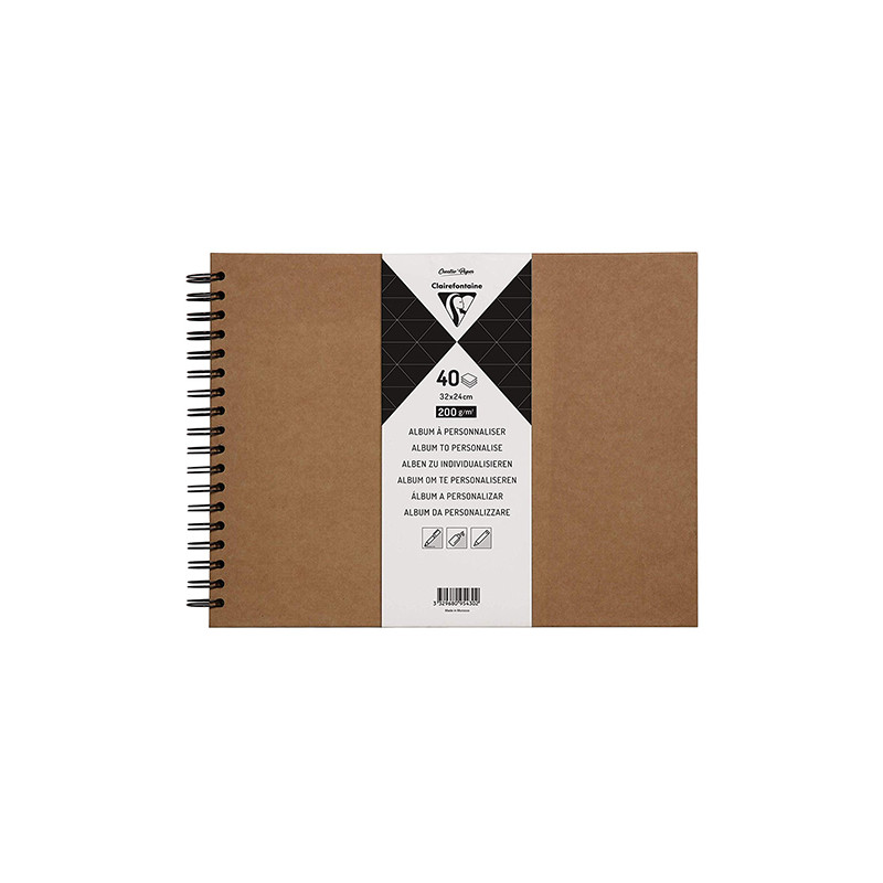 Szkicownik Clairefontaine kraft album spirala 200g 40 arkuszy - sklep