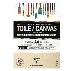 Clairefontaine painting canvas in a block of 210g 10 sheets