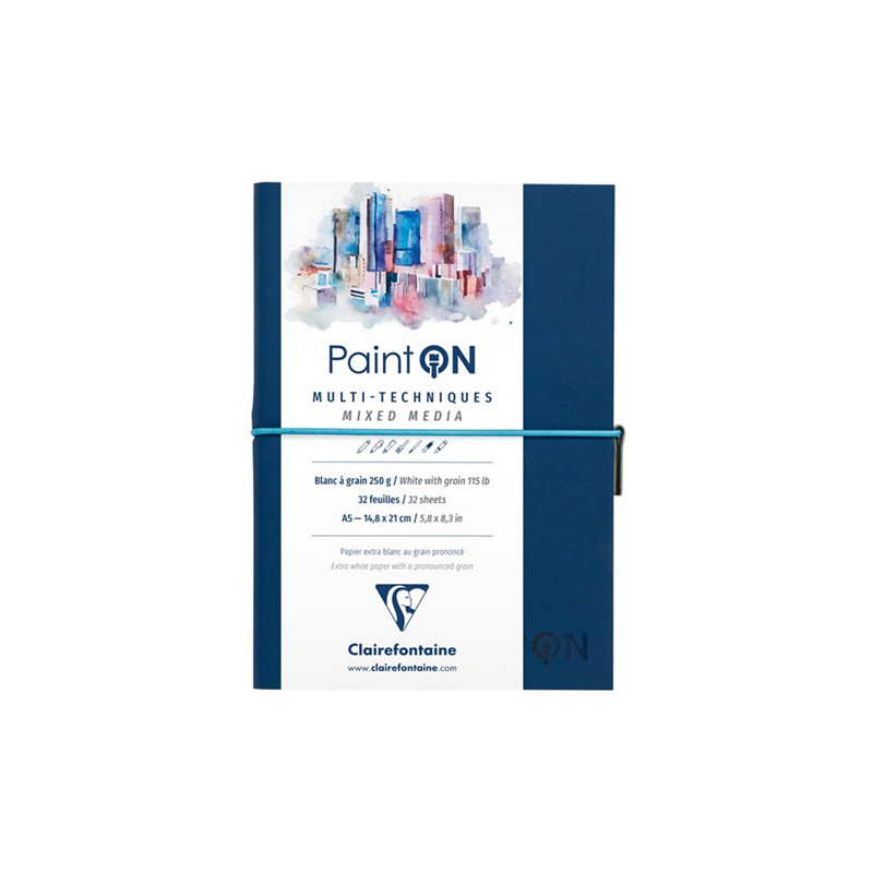 Block Clairefontaine paint on mixed media 250g 32ark blue