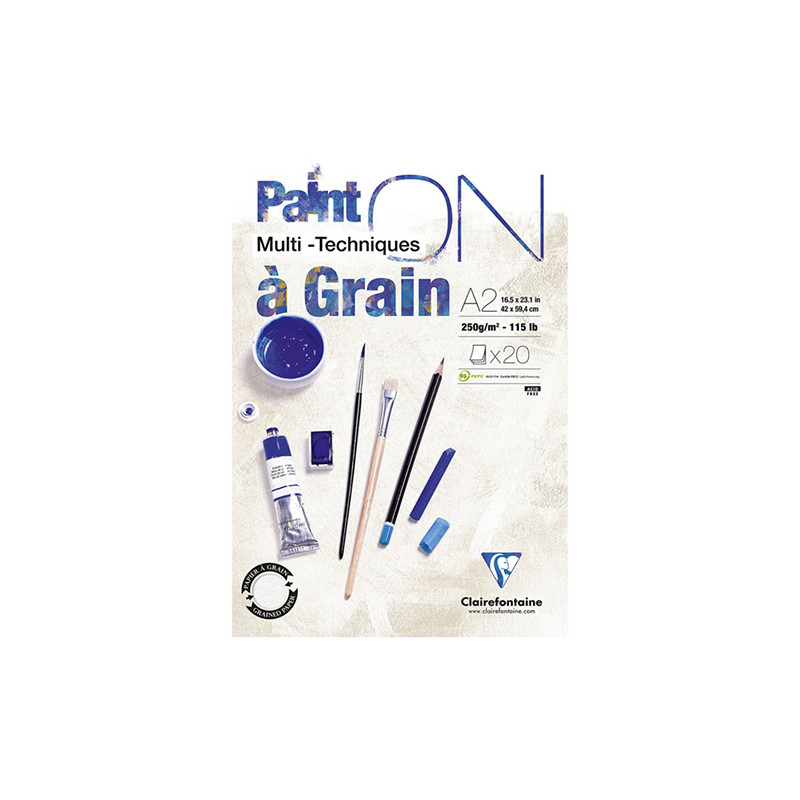 Blok Clairefontaine paint on a grain 250g 20 arkuszy - sklep plastyczn