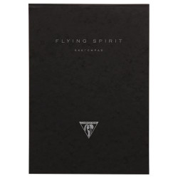 Sketchbook Clairefontaine flying spirit black 90g