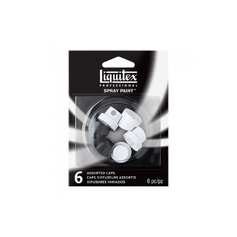 Liquitex set of 6 spray paint tips mix