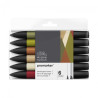 Winsor&Newton promarker landscape tones zestaw 6 kolorów - sklep plast