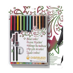 Chameleon designer set of 12 tonal fineliners - szał art - sklep plast