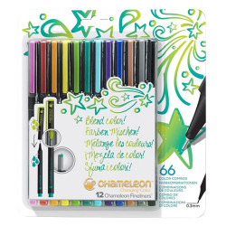 Chameleon bright set of 12 tonal fineliners - szał art - sklep plastyc