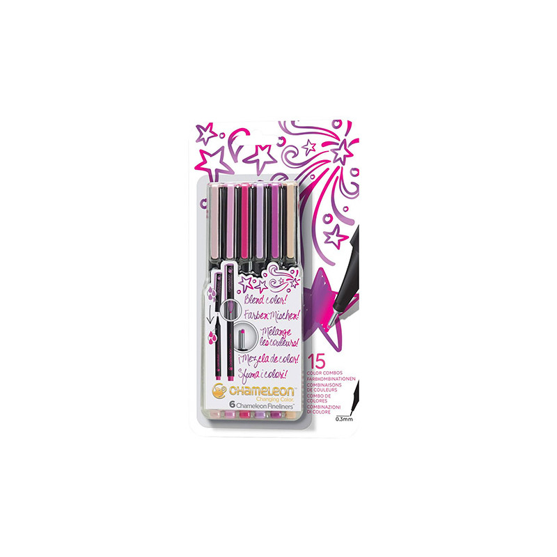 Chameleon floral set of 6 tonal fineliners - szał art - sklep plastycz