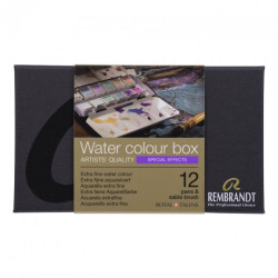 Talens rembrandt special effects watercolor set 12 semi-cubes