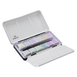Talens rembrandt special effects watercolor set 12 semi-cubes