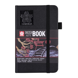 Sakura sketch book note 140g 80ark black paper