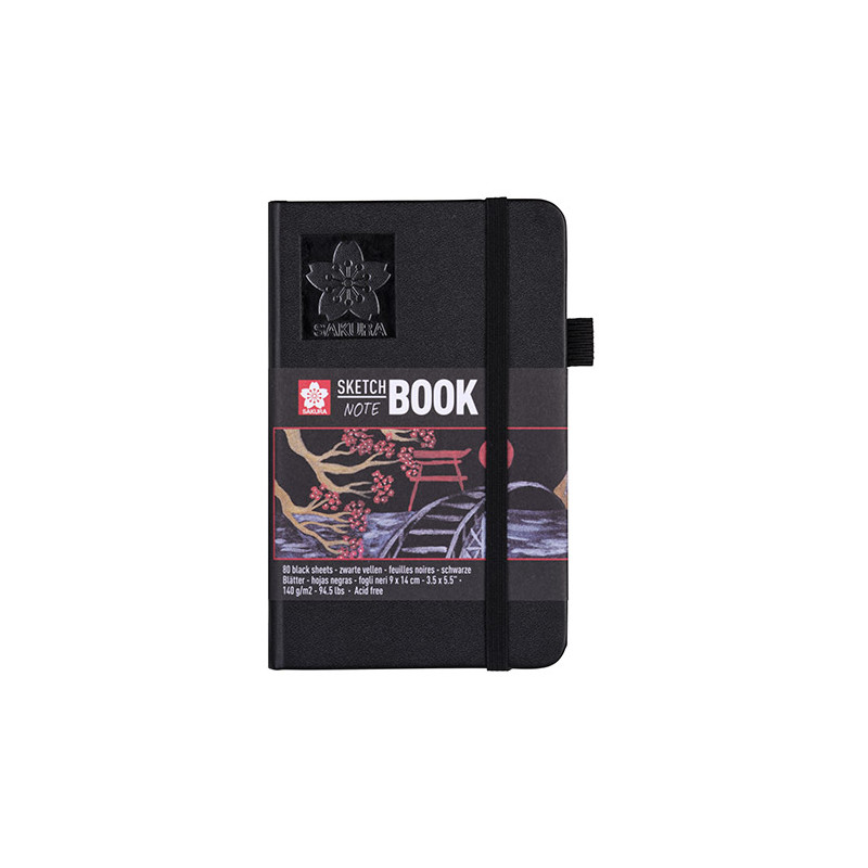 Sakura sketch book note 140g 80ark black paper