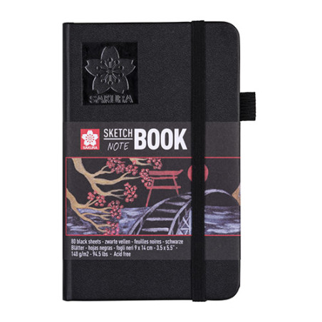 Sakura sketch book note 140g 80ark black paper