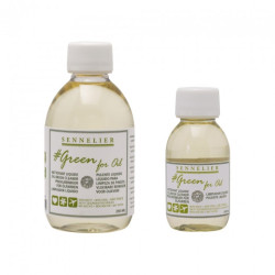 Sennelier green for oil cleaner brush oil