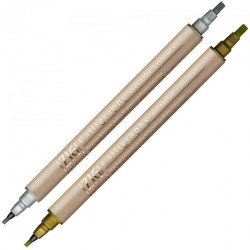 Kuretake zig calligraphy metallic silver