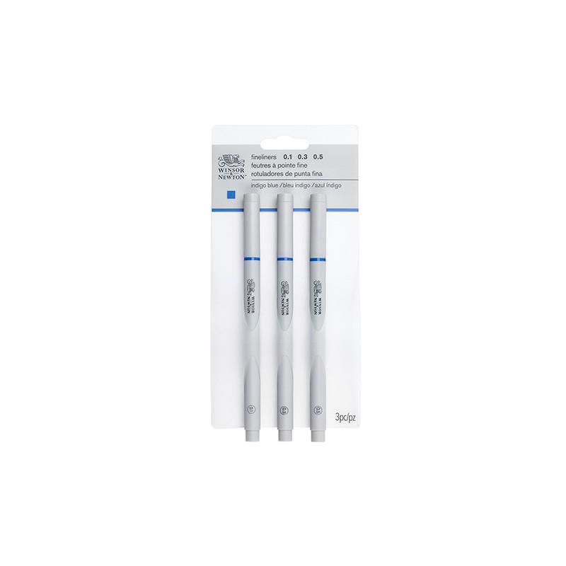 Winsor&Newton fineliner set of 3 fineliners - indigo blue