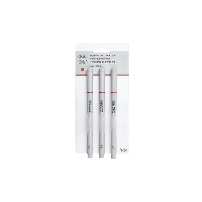 Winsor&Newton fineliner set of 3 fineliners - sepia