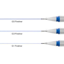 Winsor&Newton fineliner set of 3 fineliners - indigo blue