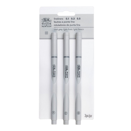 Winsor&Newton fineliner set of 3 fineliners - cool grey